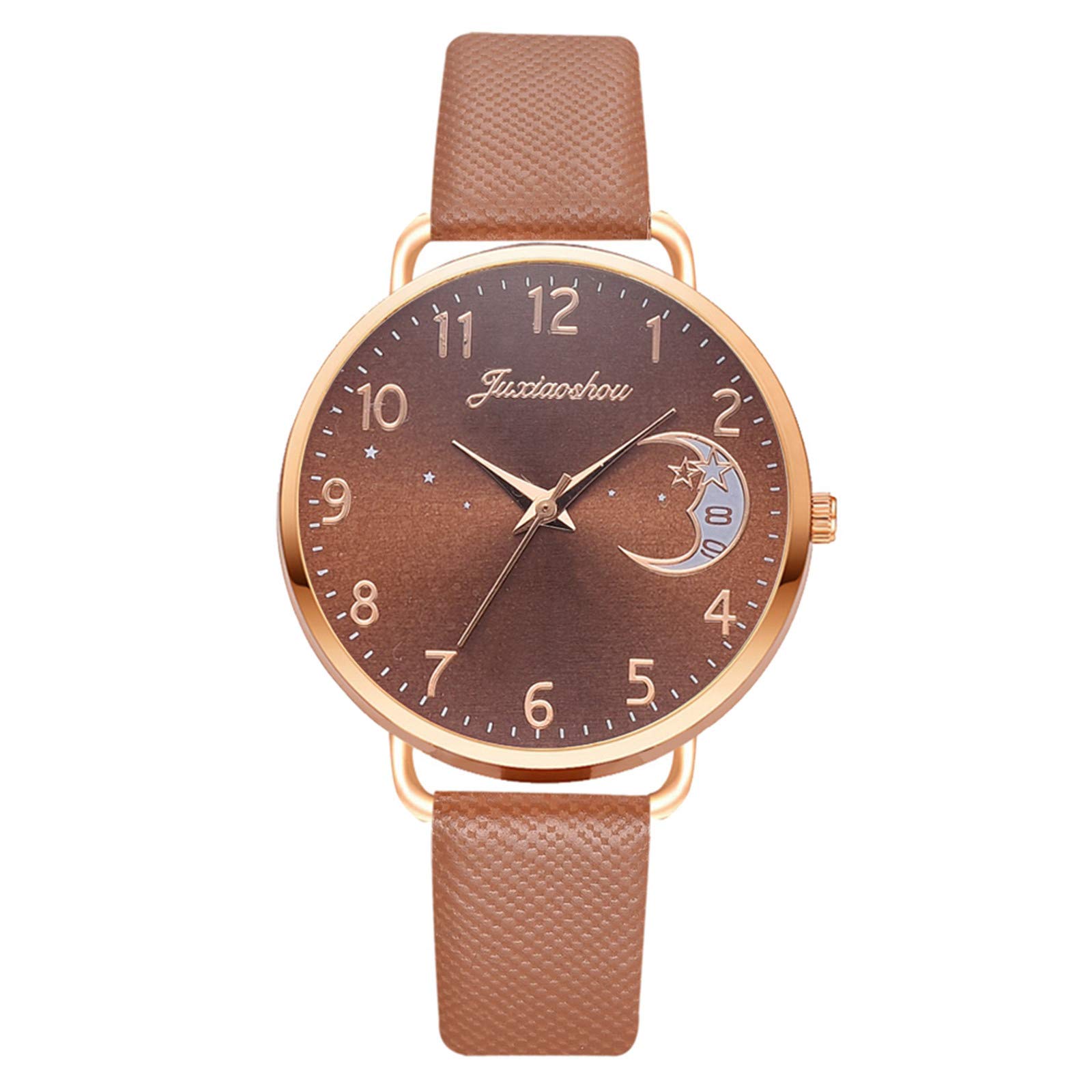 20mm Genuine Leather Watch Band - Slim Minimalist Quartz Watch with Adjustable Strap - Perfect Gift for Men & Women - Ideal for Casual, Office & Formal Occasions