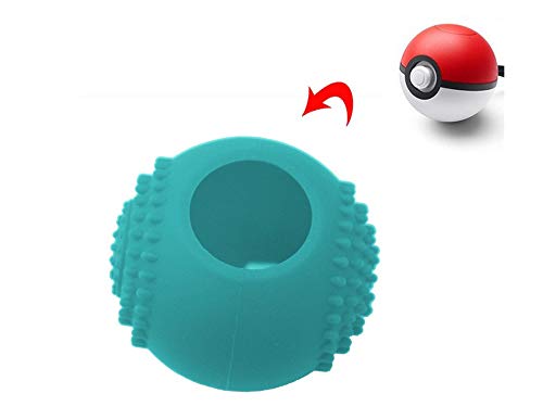 **Anti-Slip Silicone Protective Case Cover for Nintendo Switch & Pokemon Let's Go Pikachu/Eevee Poke Ball Plus - Green | Portable Storage Pouch, Non-Slip Grip, Durable Rubber Skin - Perfect for Gaming, Travel & Home Use**