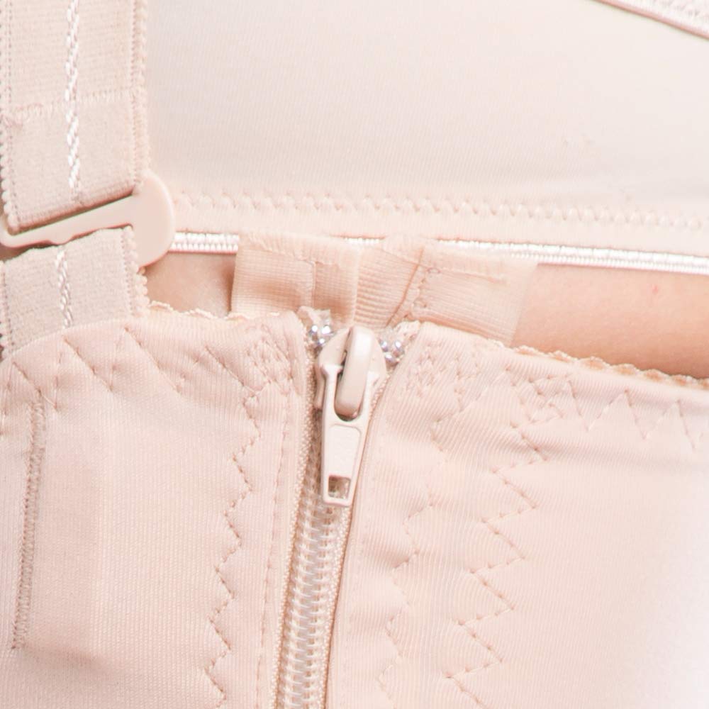 Post Surgery Compression Girdle with Front Foam Brace & Side Padded Zippers - LIPOELASTIC VH Comfort PETITE for Abdominal Support - Ideal for Tummy Tuck, Liposuction Recovery & Body Contouring After Surgery