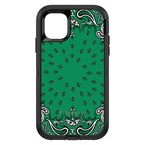 Bandana Print - Green, Black, White On Black Case