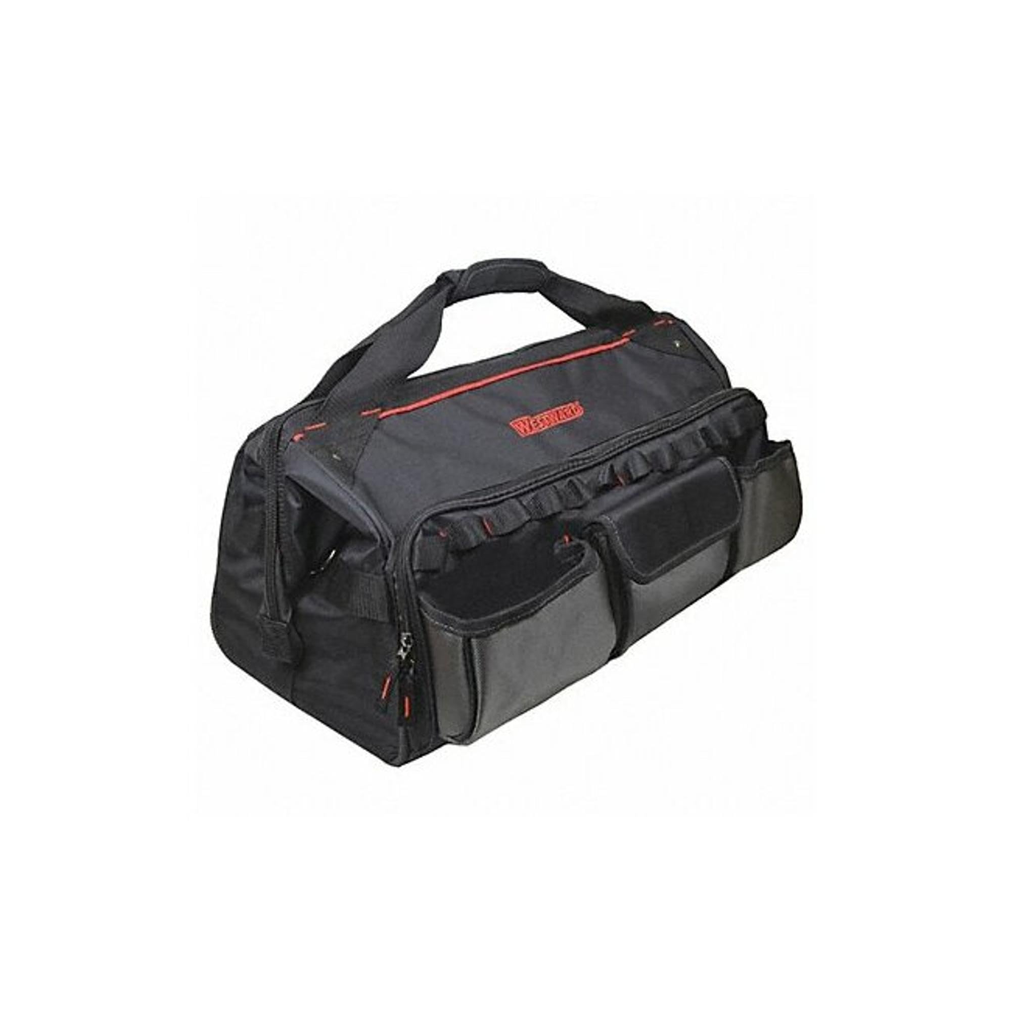 Westward 32PJ40 22-Inch General Purpose Tool Bag with 11 Pockets - Durable Black Work Bag for Electricians, Plumbers & Contractors - Perfect for Job Sites, Home Repairs & DIY Projects