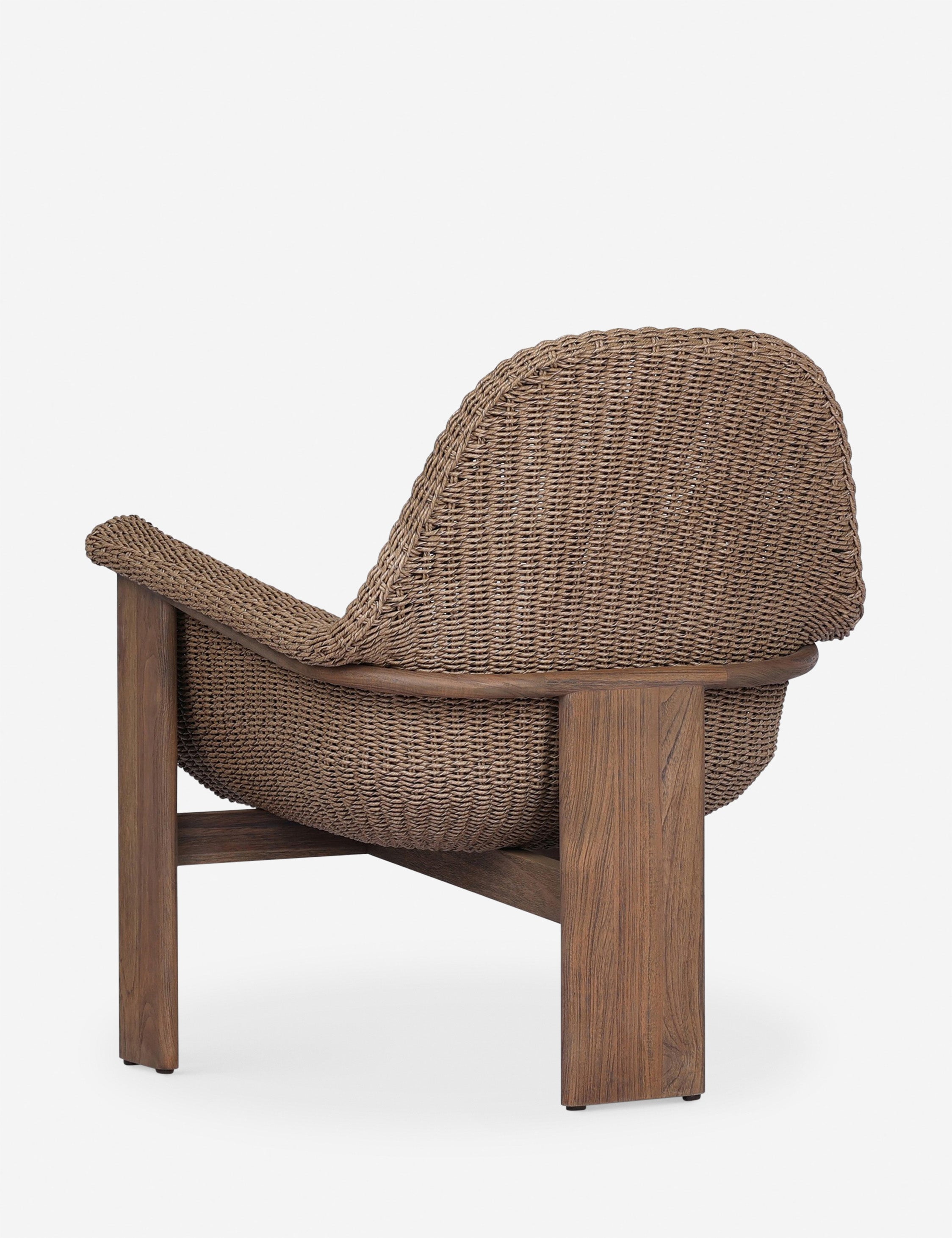 Faune Outdoor Accent Chair - Waterproof Wicker Patio Furniture with Cushions, Modern Garden Lounge Chair for Balcony, Poolside & Backyard Relaxation