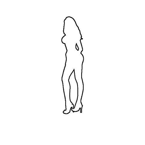 EW Designs Sexy Stripper Girl Vinyl Sticker Decal - 5