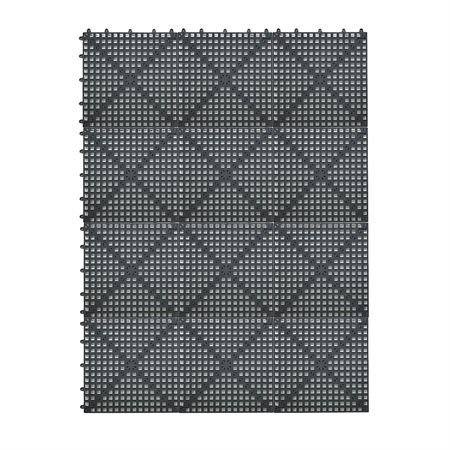 Dri-Dek® 3'x4' Interlocking Gray Flooring Sheets for Patio, Lanai & Pool Deck - Durable, Non-Slip Outdoor & Indoor Use