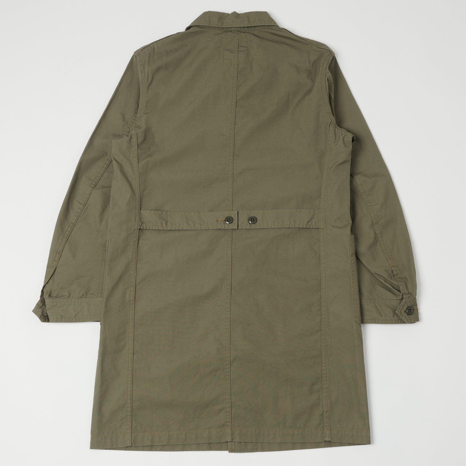 Full Count 2888 Poplin Atelier Coat - Ash Green | Premium Cotton Workwear Jacket for Men | Perfect for Outdoor Work, Casual Wear & Street Style Fashion