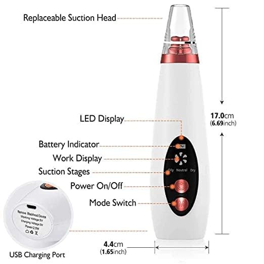 DOZERA Professional Acne Treatment Kit - Blackhead & Pore Vacuum Cleaner, Pimple Extractor Tool for Clear & Smooth Skin | Perfect for Home Facial Care & Daily Skincare Routine