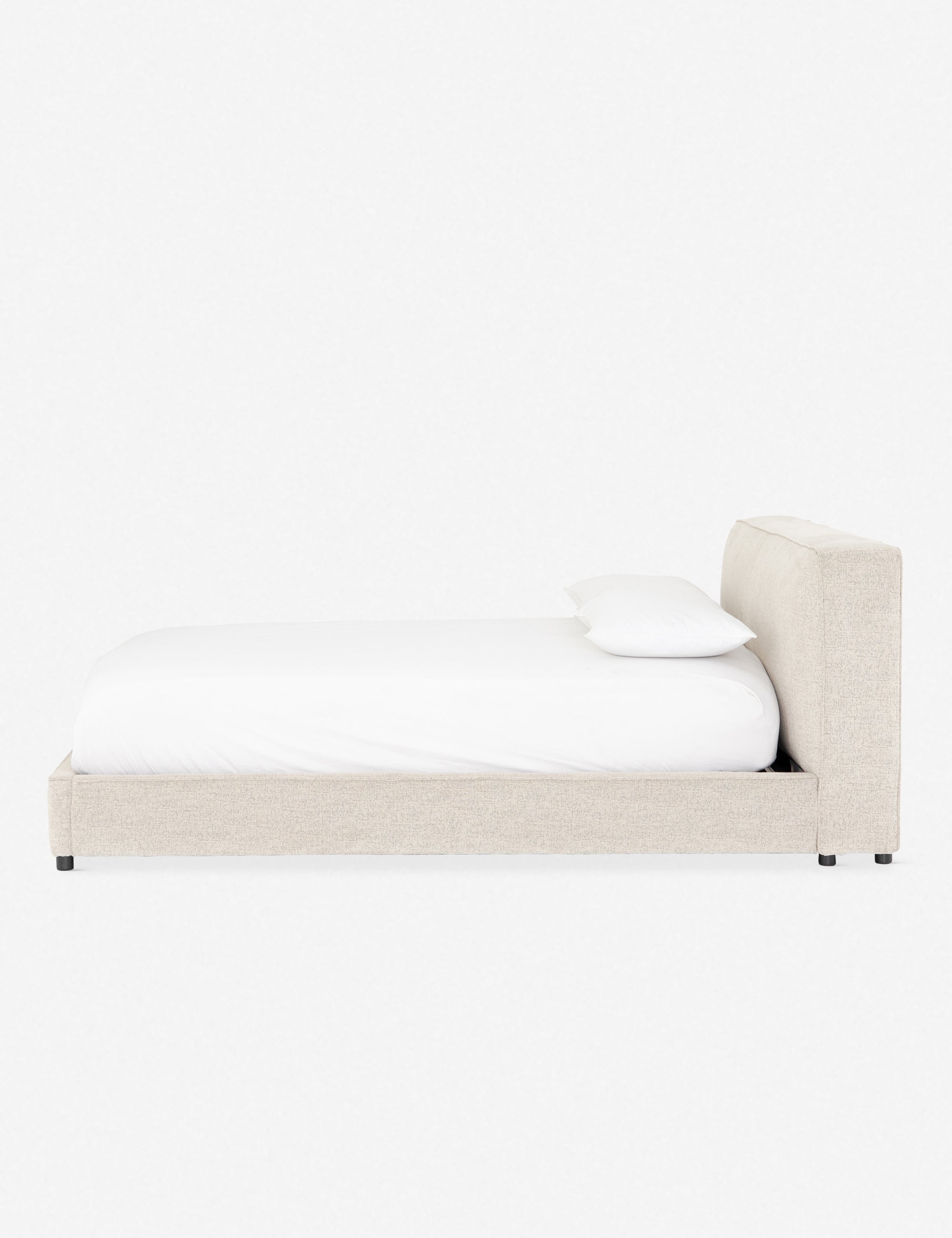 Clario Bed - Modern Platform Bed Frame with Wooden Slats, Queen Size - Perfect for Bedroom, Guest Room & Dormitory