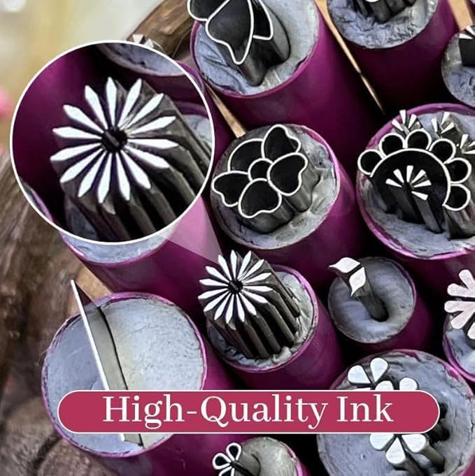 6/10PCS Nail Art Flower Stamp Pen Set - Professional DIY Nail Design Tools with Dotting Pens for Creative Nail Art, Perfect for Home Salon & Party Manicures (10 Pieces)