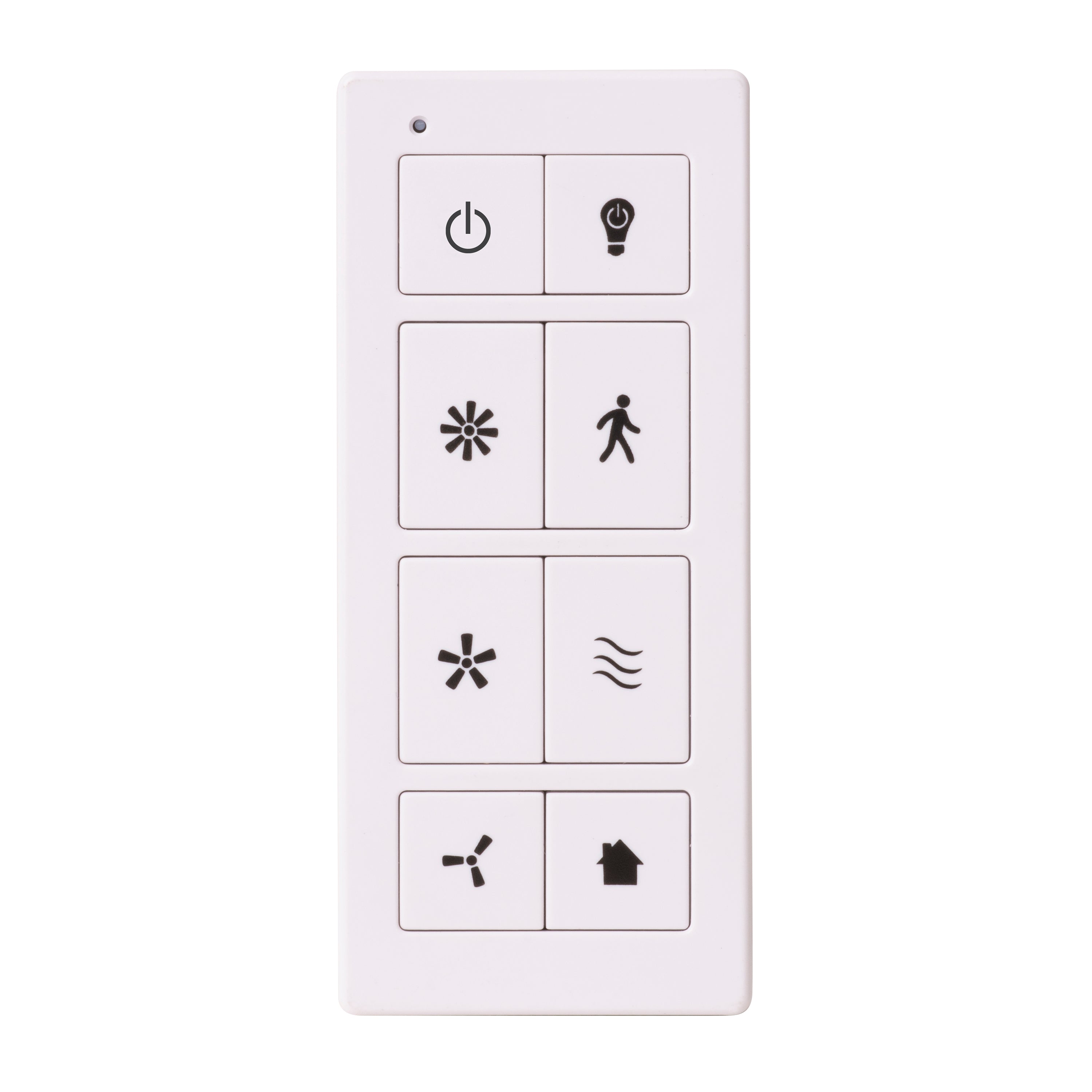 Universal Ceiling Fan Remote Control Kit with Wall Mount - Wireless Fan Light Dimmer & Speed Controller - Easy Installation for Living Room, Bedroom, Patio (White)
