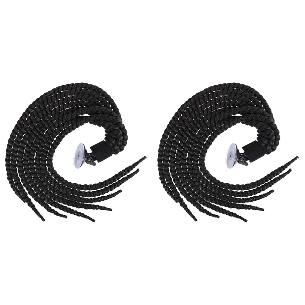 FAVOMOTO 2-Piece Helmet Dreadlocks Ponytail Braid Decoration for Motorcycle Helmets - Colorful ABS Hollow Roll Wig Accessories - Perfect for Biker Girls, Cosplay & Halloween Costumes