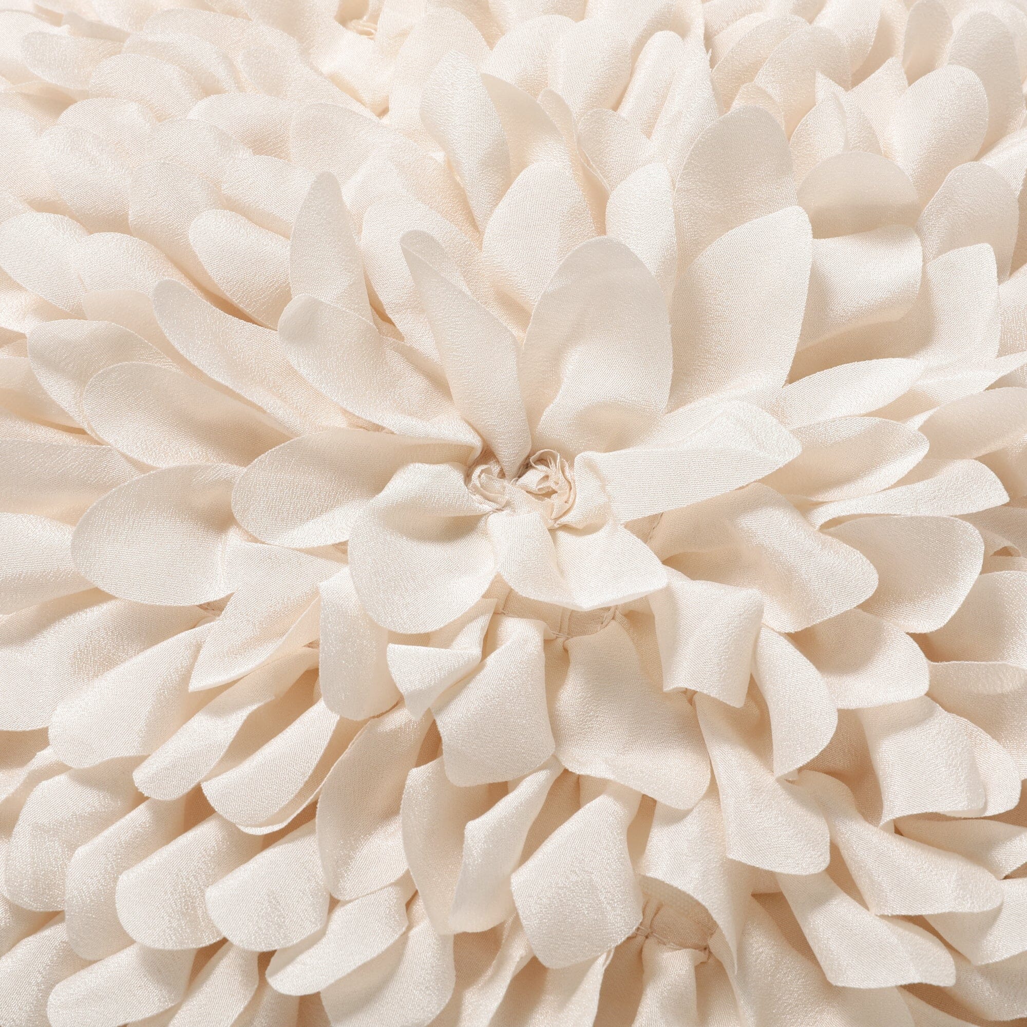 Elegant Ivory Flower Applique Cushion Cover 18x18 Inches - Perfect for Sofa, Bed, Living Room Decor & Home Styling