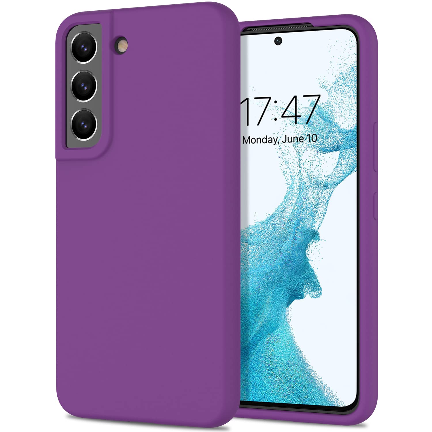 Premium Soft Silicone Case for Samsung Galaxy S22 Plus - Shockproof Flexible Gel Cover with Slim Fit Full Body Protection (Purple) | Perfect for Everyday Use, Travel & Outdoor Activities