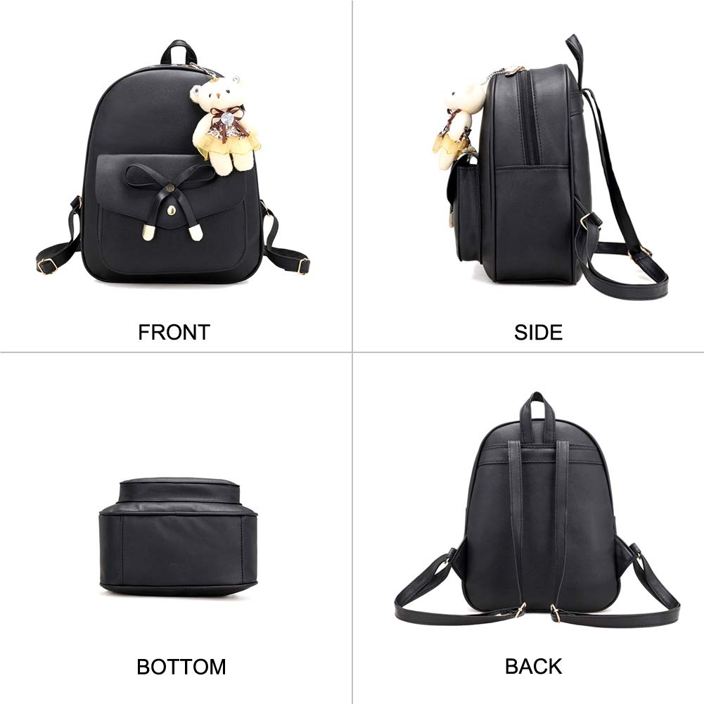 ASWER Women 4PCS Backpack Purse Set for School Travel Work