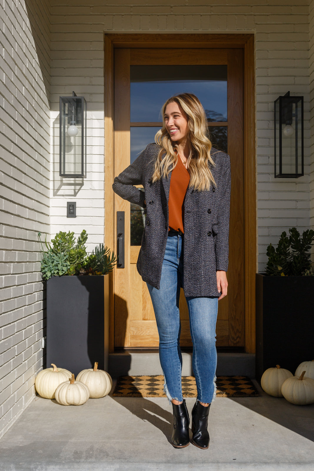 Stylish V-Neck Blouse in Toffee Brown - Perfect for Work, Date Night & Casual Outfits | Women's Fashion Top