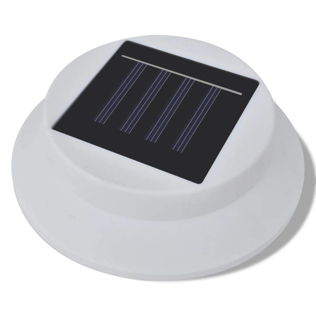 FAMIROSA 6-Pack Solar Outdoor Lights for Fence & Gutter - Waterproof White LED Garden Pathway Lighting - Perfect for Backyard, Patio, Deck & Landscape Decoration