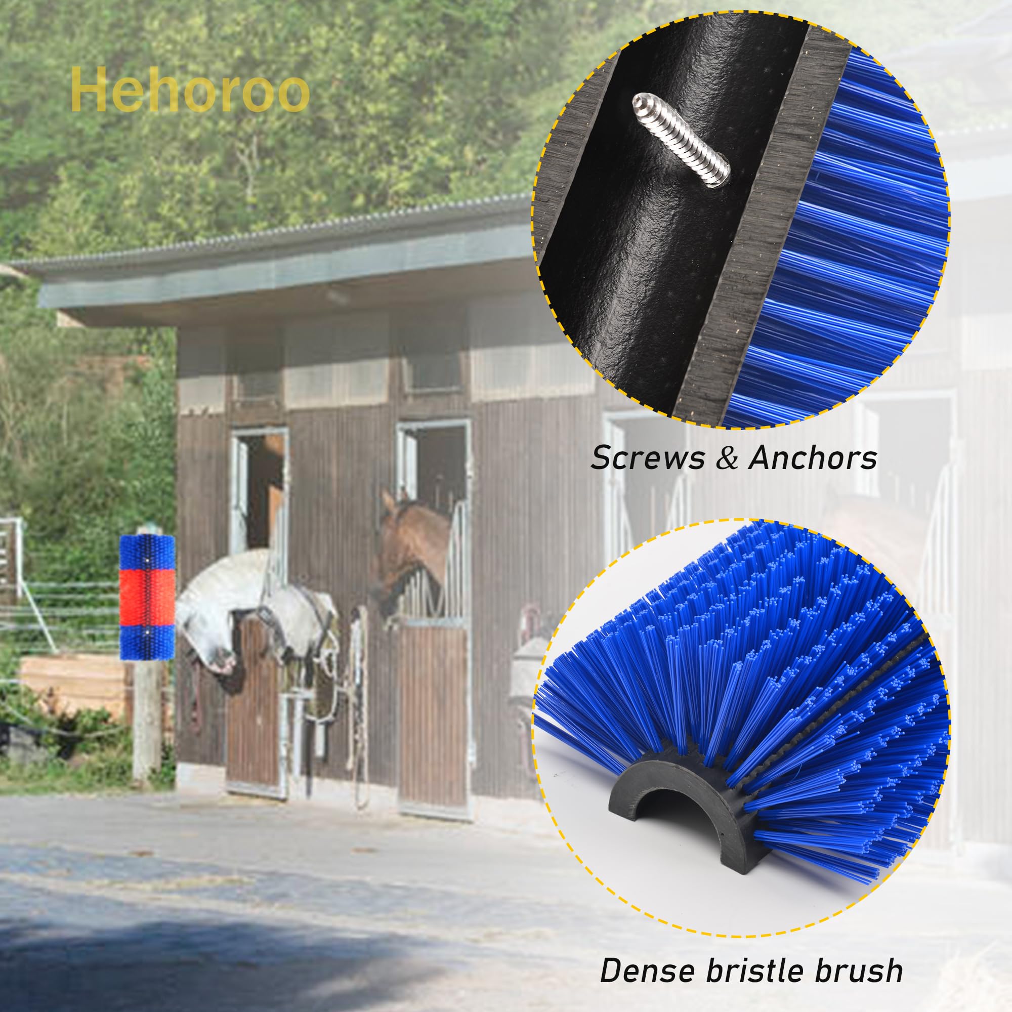 4PCS Livestock Scratch Brushes for Horses, Cattle, Pigs & Sheep - Anti-Itch Grooming Tool for Animal Comfort - Relieves Back Itching & Skin Irritation - Durable Red Brushes for Farm Animals & Ranch Use - Perfect for Daily Grooming, Shedding & Massage