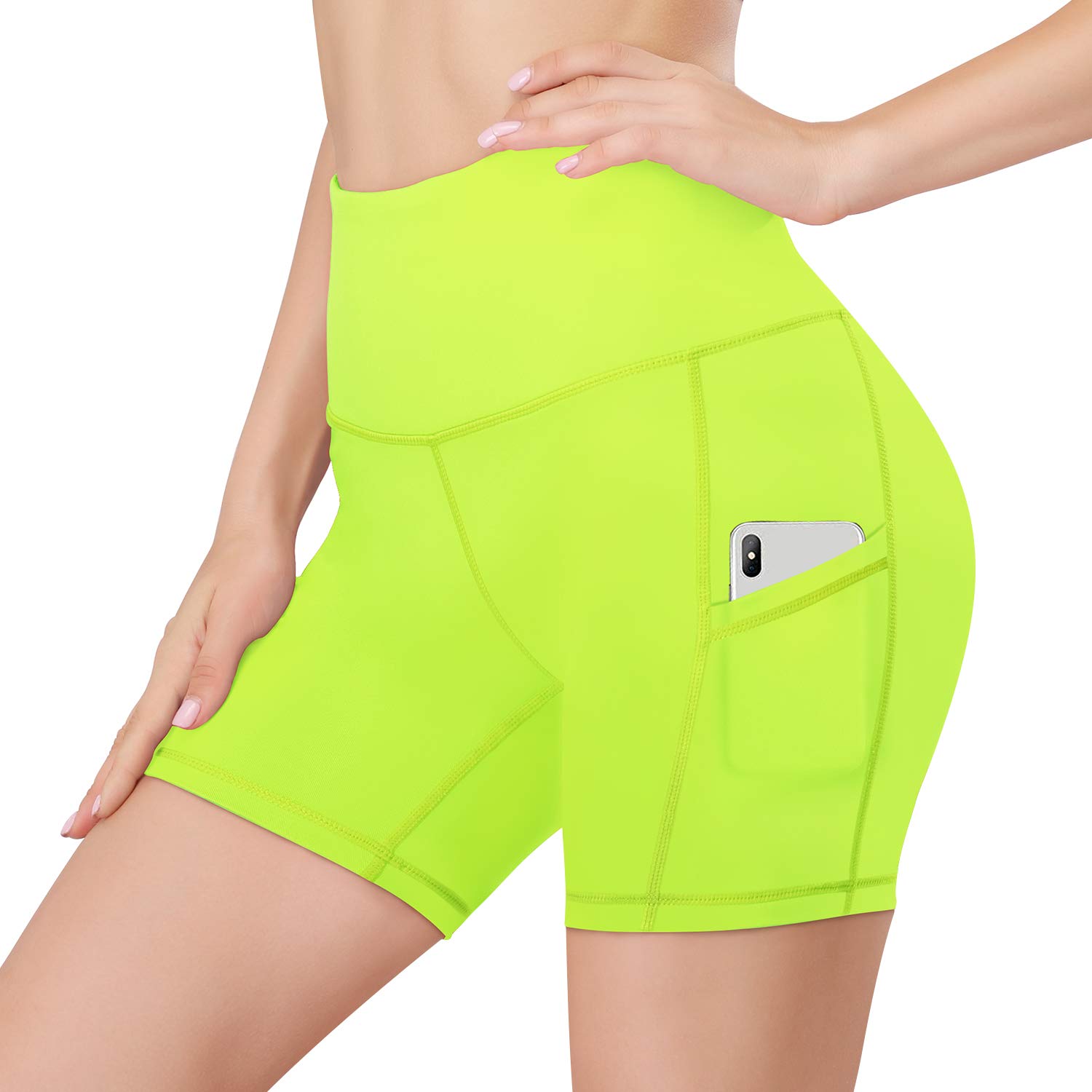 HISKYWIN High Waist Yoga Shorts for Women - 5