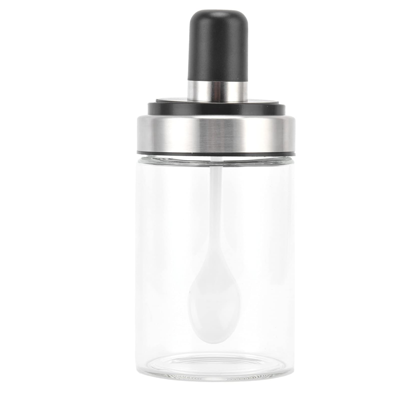 Premium Glass Spice Bottles with Lids & Serving Spoon - 12oz Airtight Condiment Jars for Kitchen, Spices Storage & Organization - Perfect for Cooking, Baking & Seasoning Display