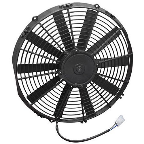 SPAL 30101509 14-Inch Medium-Profile 12V Cooling Fan - 1274 CFM High Airflow Straight Blade Puller Fan for Automotive, Radiator & Cooling Systems