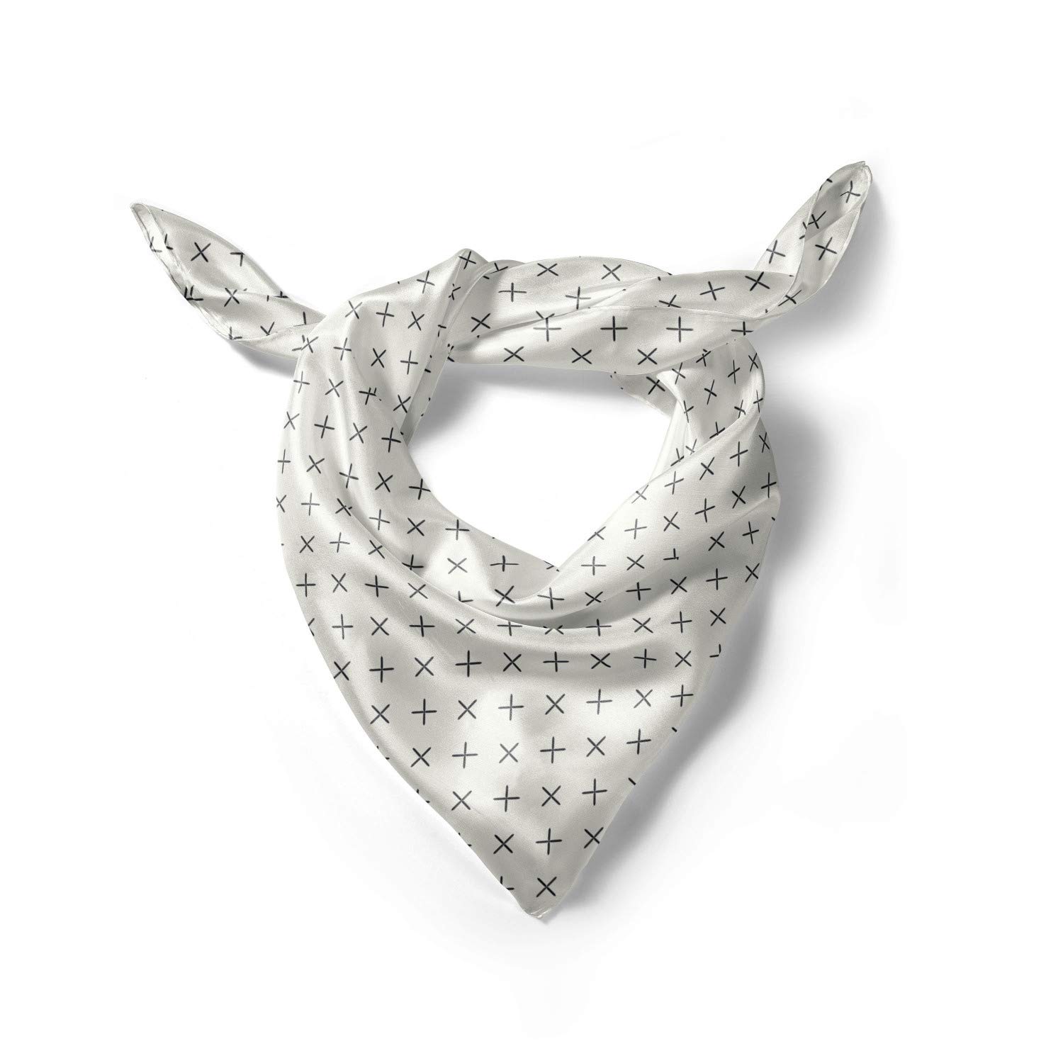 Ambesonne Geometric Head Scarf - Pale Floral Print Hair Wrap for Women | Boho Style Headband, Bandana & Fashion Accessory | Perfect for Beach, Travel & Everyday Wear