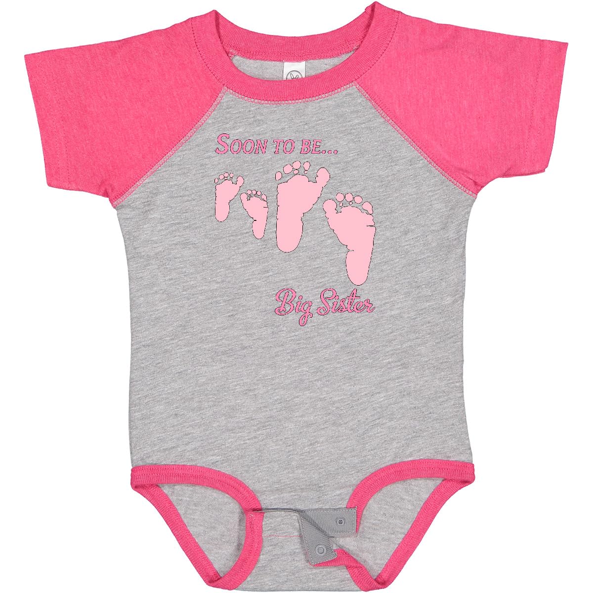 Inktastic Soon To Be Big Sister Baby Bodysuit - Cute Sibling Announcement Outfit for Newborns & Toddlers - Perfect for Gender Reveals, Baby Showers & Family Photos