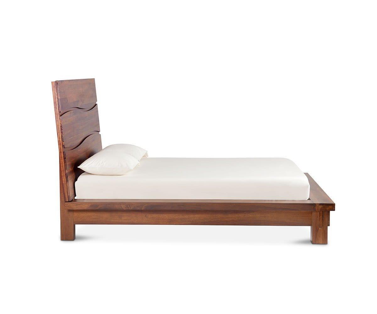 Kano Bed - Premium Wooden Bed Frame with Headboard & Footboard - Modern & Stylish Bedroom Furniture for Home Decor - Perfect for Master Bedroom, Guest Room, or Dorm