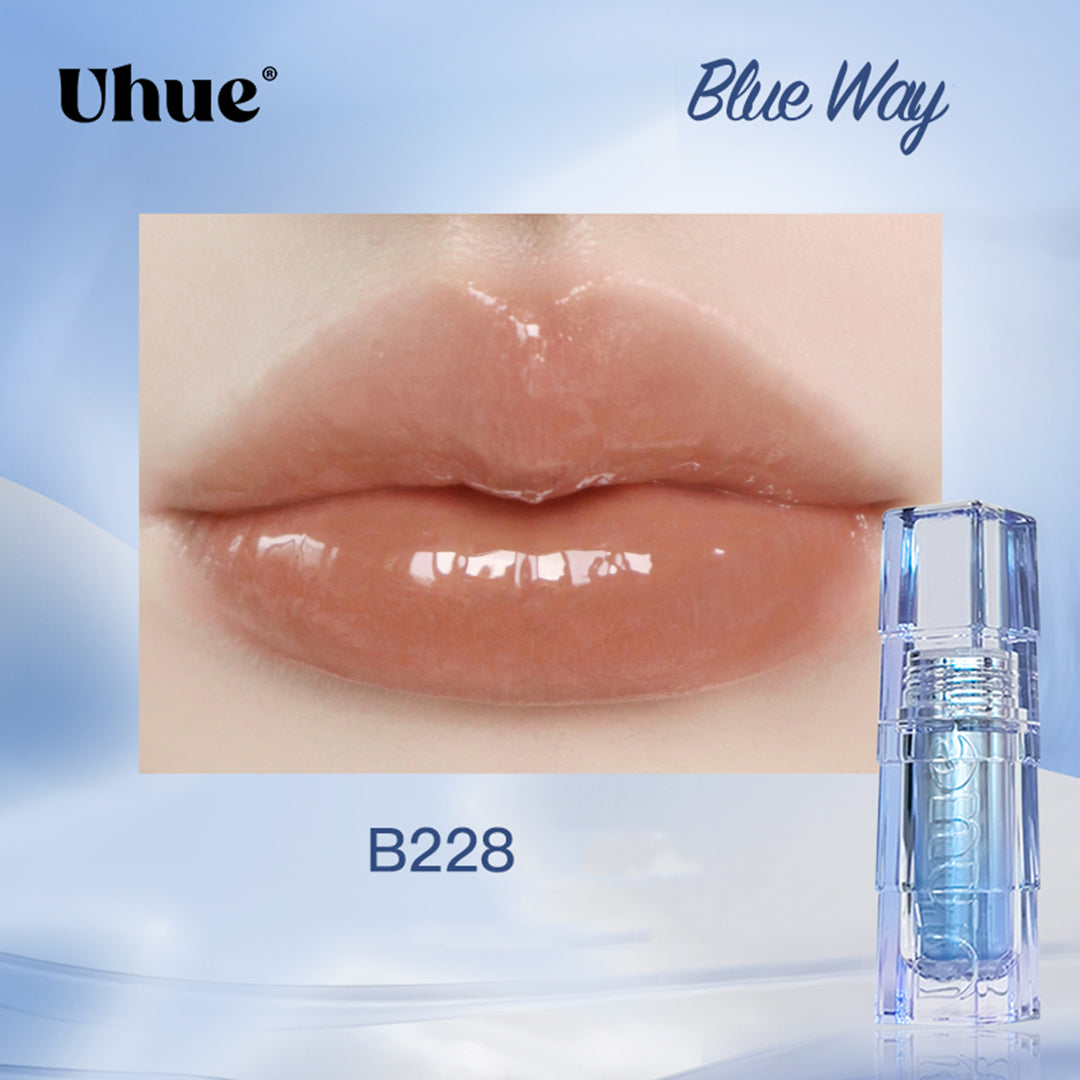 Uhue Sweet Cool Black Pink & Blue Glossy Lip Lacquer - Long Lasting High Shine Lip Gloss for Women, Perfect for Parties, Date Night & Everyday Wear