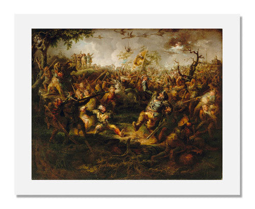 John Quidor - A Battle Scene from Knickerbocker's History of New York Painting | American Art Reproduction | Wall Decor for Living Room & Office