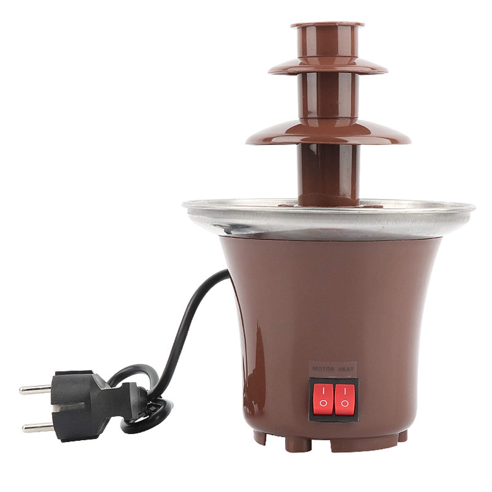 3-Tier Chocolate Fondue Fountain Machine - Easy Assembly for Cheese, BBQ Sauce, Ranch & Liqueurs | Perfect for Parties, Weddings & Family Gatherings