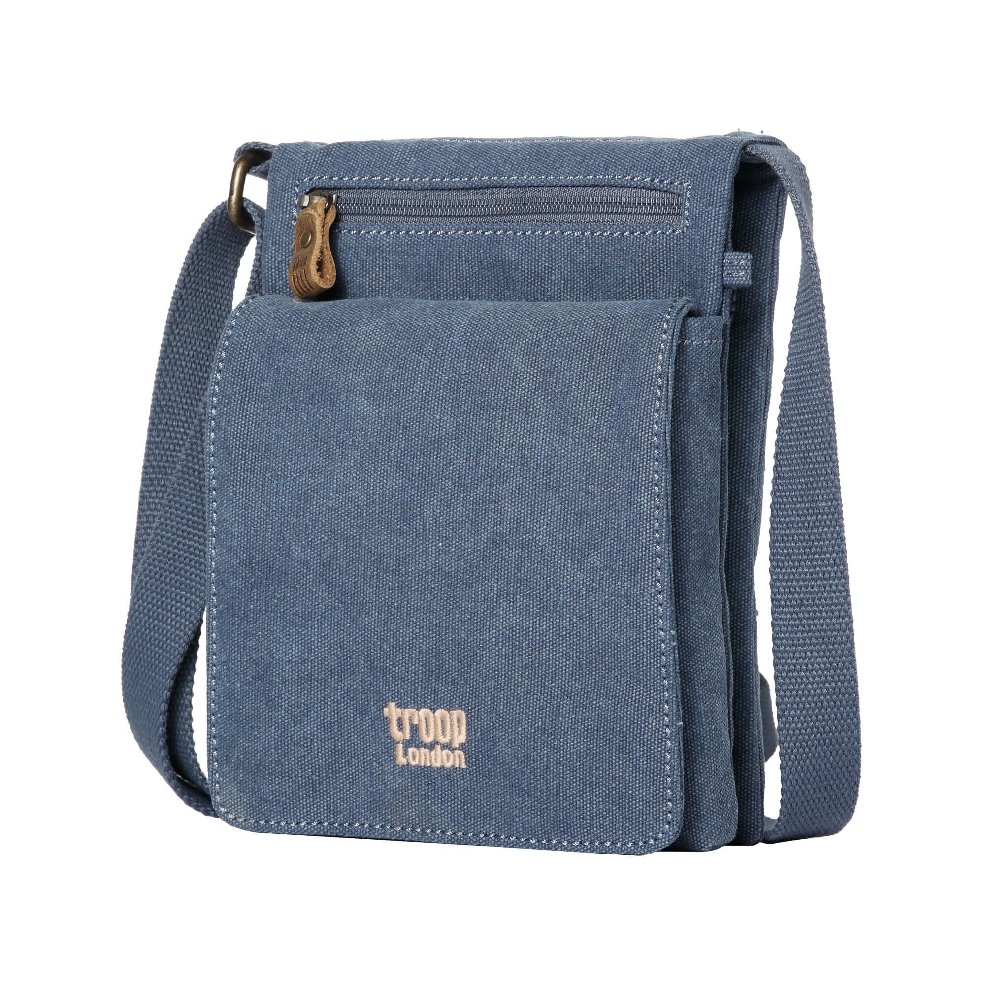 TRP0243 Troop London Classic Canvas Crossbody Bag for Men & Women - Stylish & Durable Everyday Shoulder Bag for Work, Travel & Casual Outings