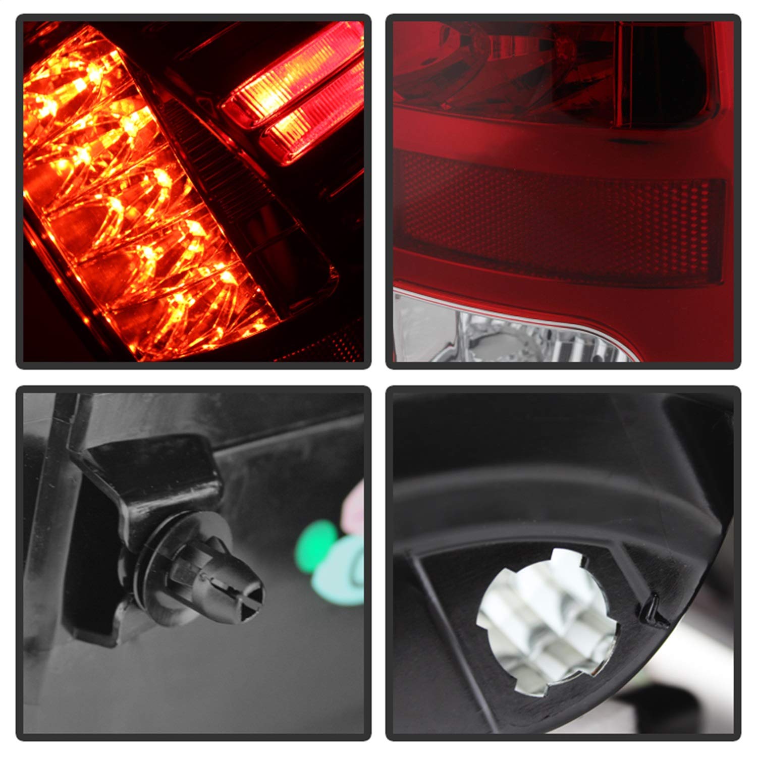 Spyder Auto 5077547 LED Tail Lights Red/Clear - High-Performance Car Rear Lights for Enhanced Visibility & Style