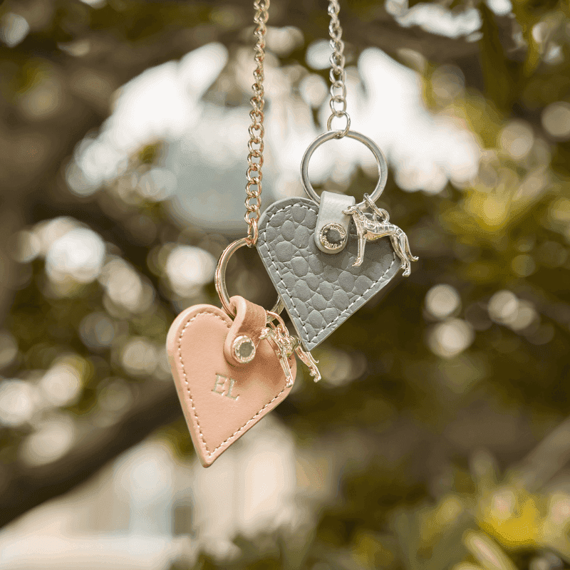 Obsidian Leather Heart Bag Charm - Elegant Handbag Accessory for Women, Perfect for Purses, Backpacks & Keychains | Great Gift for Valentine's Day, Birthday & Anniversary