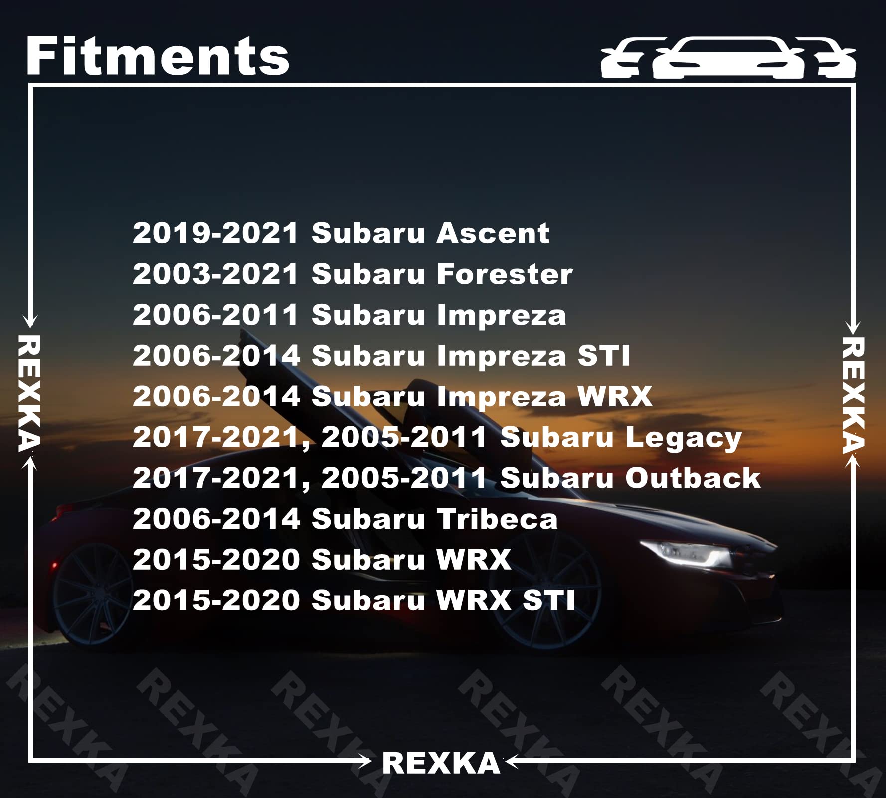 Rexka 25pcs Fender Rocker Garnish Pillar Trim Retainers with Sealer - Compatible with Subaru Ascent Forester Impreza Legacy Outback Tribeca WRX (Part# 909130088 909130109) - Perfect for Auto Body Repair & Car Interior Maintenance