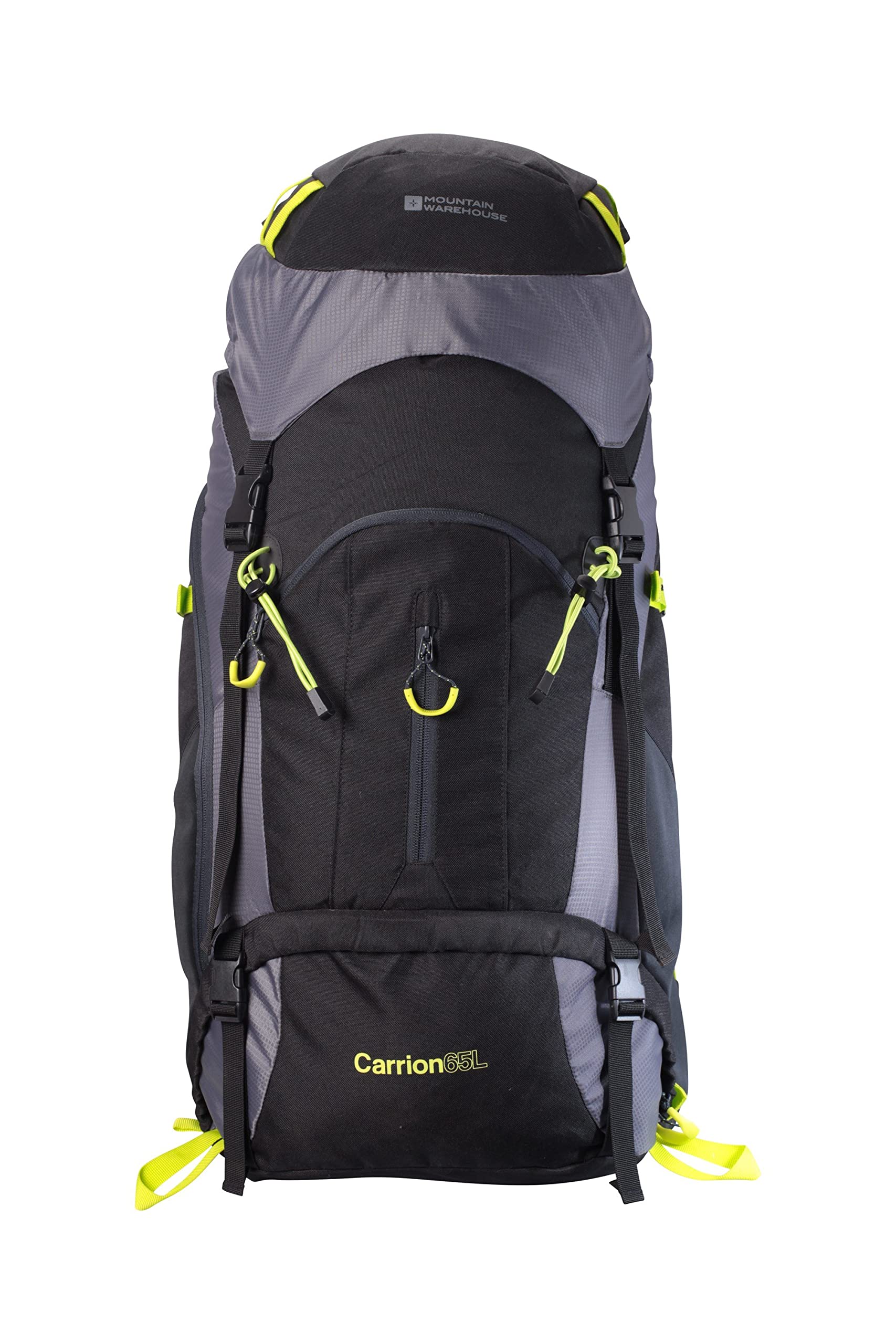 Mountain Warehouse Carrion 65L Lightweight Hiking Backpack with Rain Cover - Perfect for Camping, Trekking & Outdoor Adventures