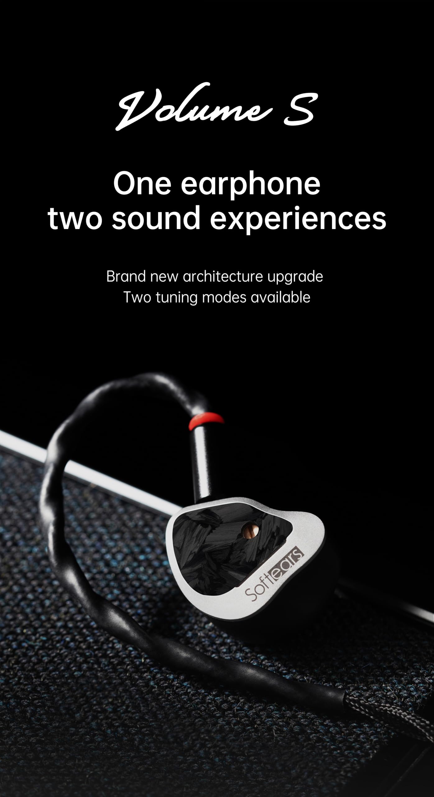 Softears Volume S Hybrid Earphones - 1DD + 1 Passive DD + 2BA Drivers with Interchangeable 3.5mm/4.4mm Cable for Audiophiles | Perfect for Studio Monitoring, Gaming & Travel