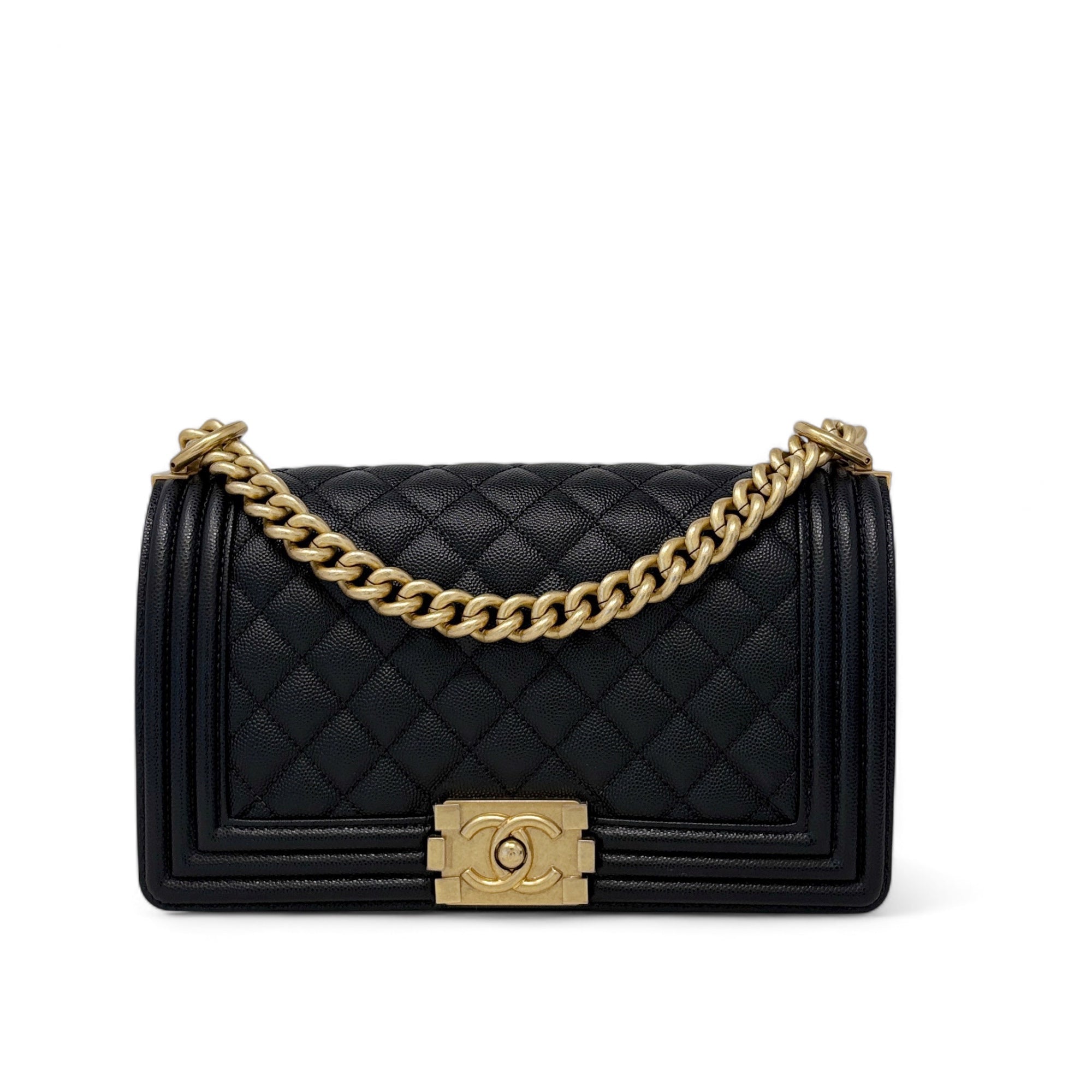 Chanel Black Medium Boy Bag - Luxury Designer Handbag for Women, Perfect for Parties, Dates & Everyday Use