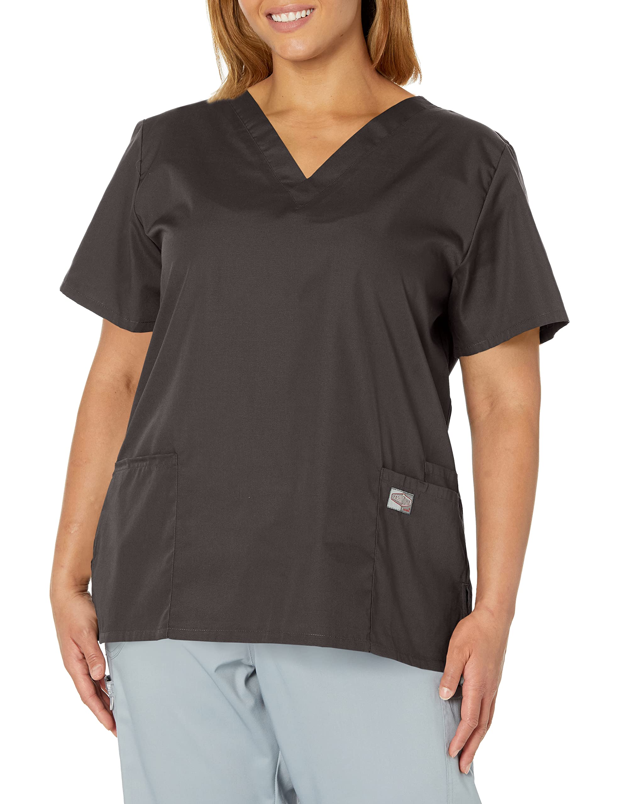 **Landau Scrub Zone Relaxed Fit 2-Pocket V-Neck Scrub Top for Women 70221 – Comfortable Medical Uniform for Nurses & Healthcare Professionals – Perfect for Hospitals, Clinics & Long Shifts**