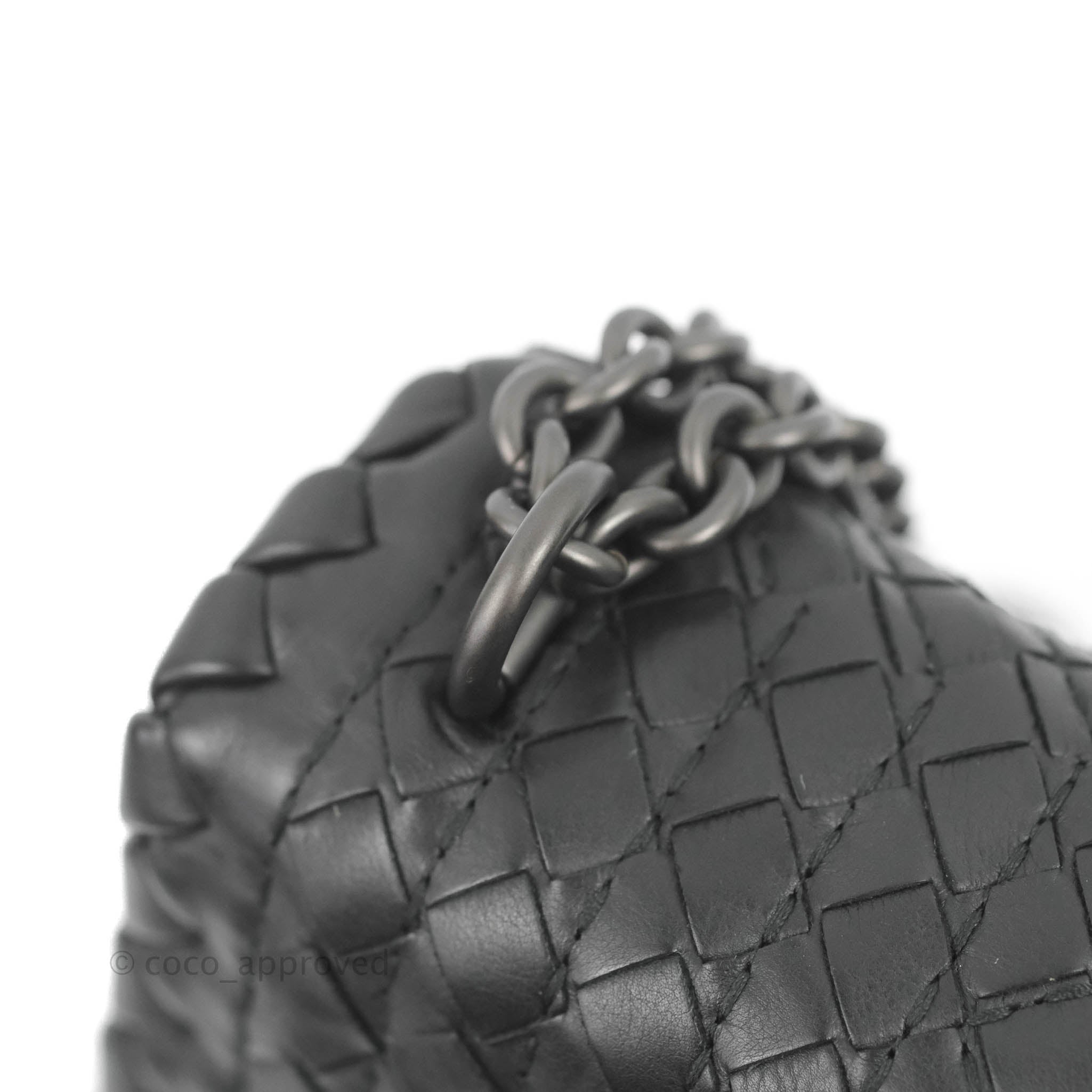 Bottega Veneta Small Nappa Intrecciato Olimpia Shoulder Bag - Luxury Black Leather Crossbody Purse for Women | Perfect for Work, Travel & Evening Events