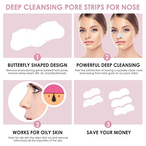 Deep Cleansing Blackhead Remover Nose Strips for Men & Women - 10 PCS Pore Cleansing Strips for Face & Nose, Salon & Home Use - Perfect for Spa Days & Skincare Routines