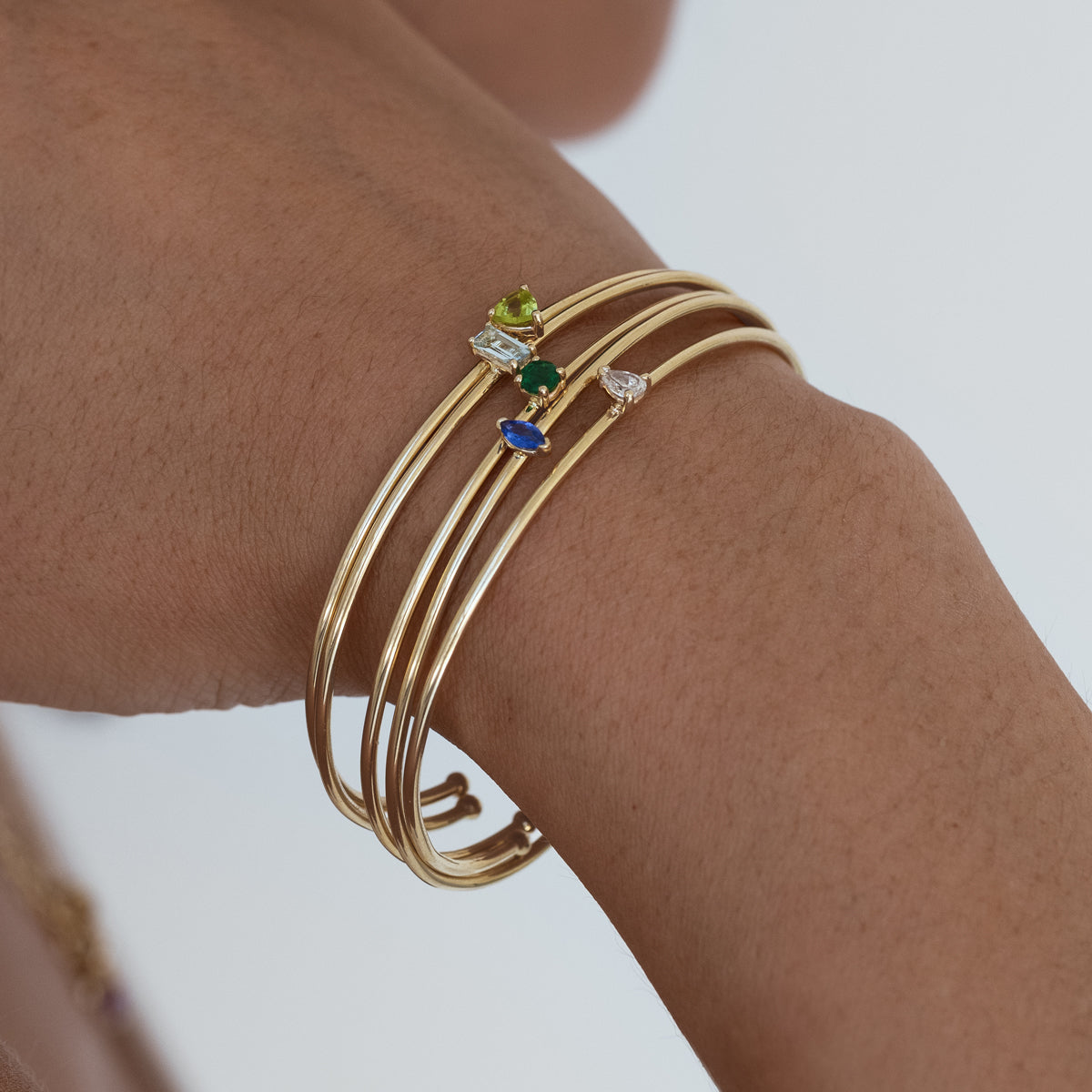 Birthstone Cuff Bracelet for Women - Personalized Sterling Silver Zodiac Charm Bracelet - Perfect for Birthday, Anniversary & Mother's Day Gifts
