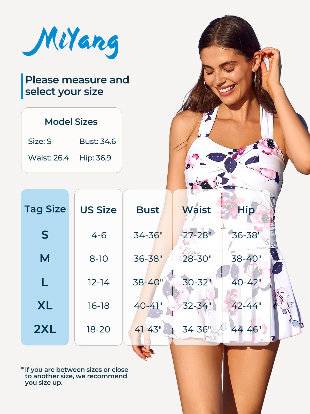 MiYang Women's One Piece Swimwear Slimming Bathing Suit with Tummy Control Skirt - Perfect for Beach Vacation, Pool Party & Summer Swimming