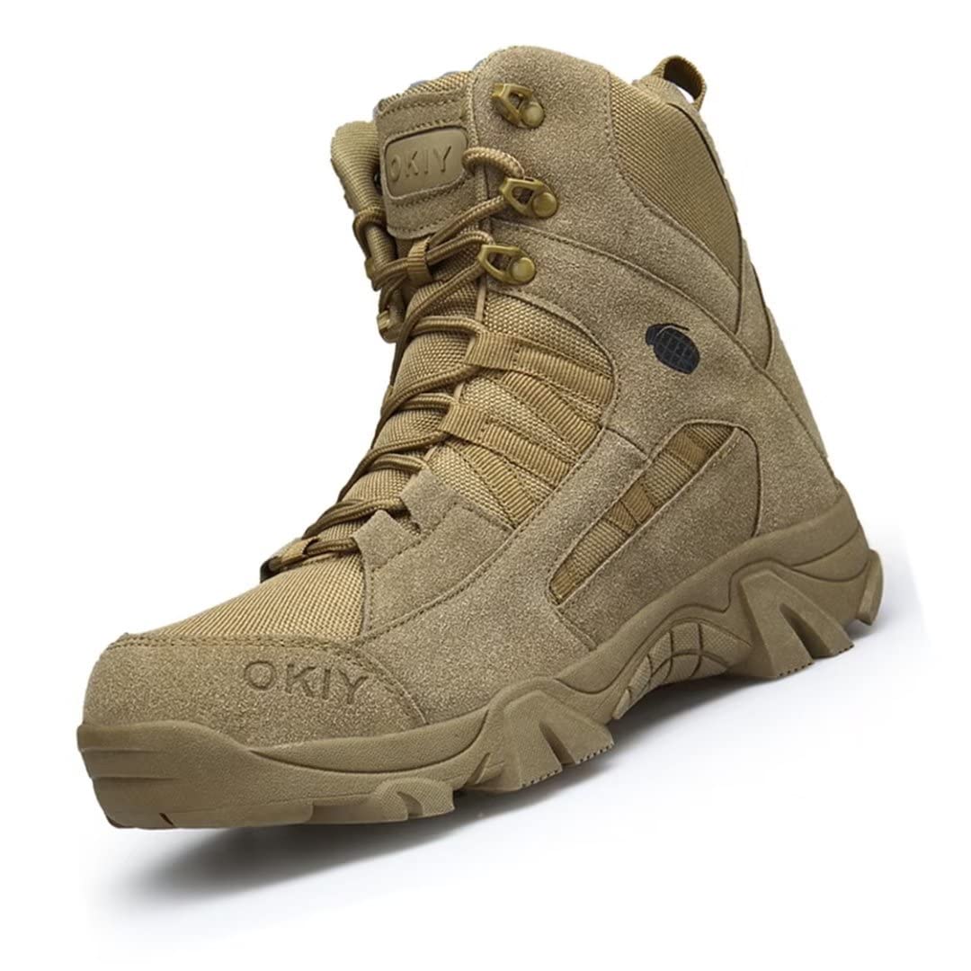 **Men's Tactical Boots - Waterproof Lightweight Hiking & Work Boots - Durable Military Combat Boots for Outdoor Adventures, Hiking & Work**