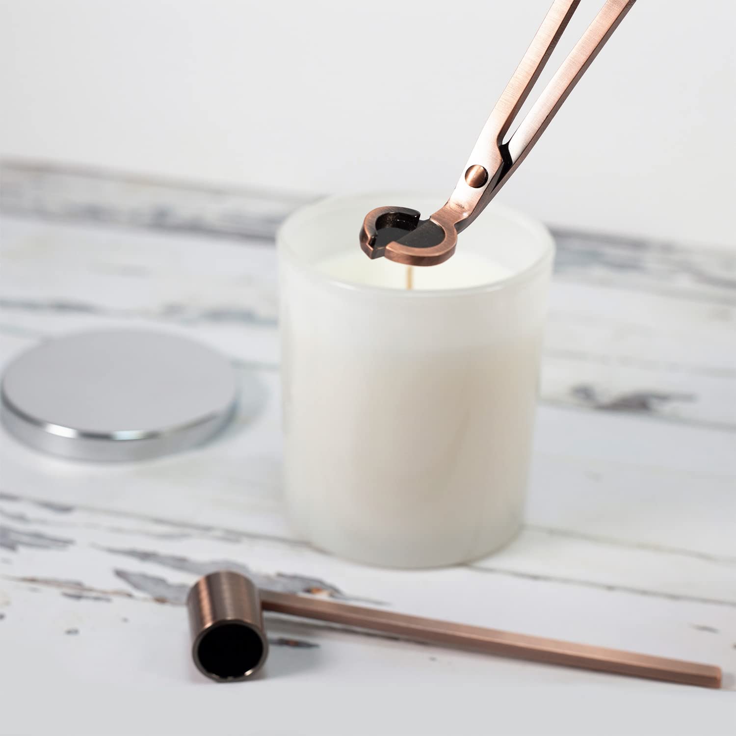Premium Candle Wick Trimmer & Snuffer Set - Stainless Steel Candle Care Tools for Home, Spa, and Meditation - Choose Your Color (Gold, Silver, Rose Gold) - Perfect for Aromatherapy, Relaxation, and Romantic Ambiance