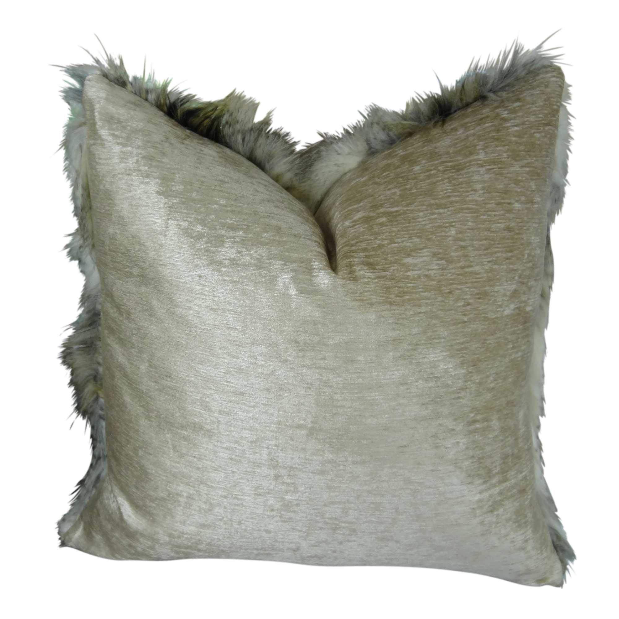 Plutus Alaskan Hawk Handmade Throw Pillow 26x26 Inches - Soft Decorative Cushion Cover for Sofa, Bed, Living Room - White Gray Beige Nordic Style Home Decor
