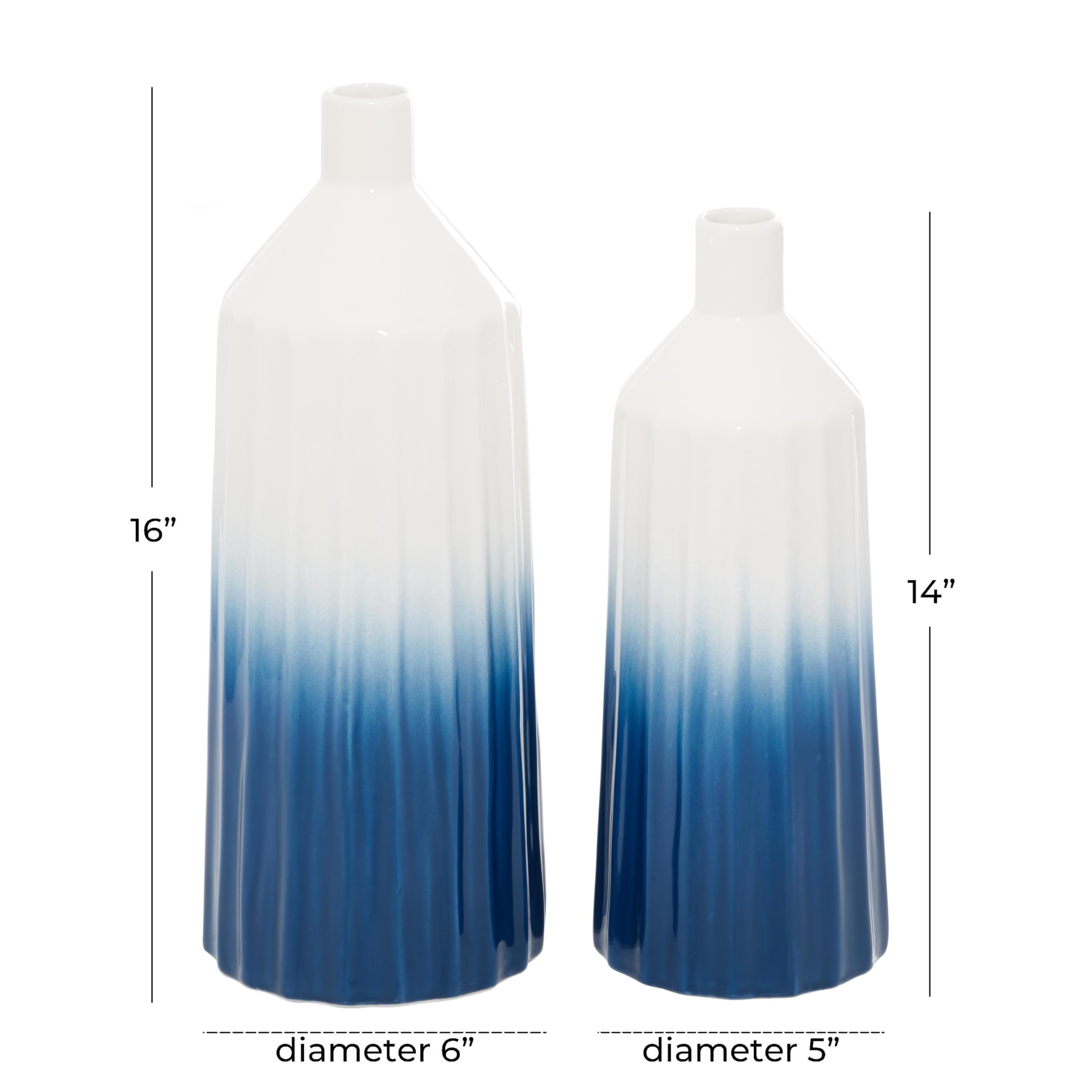 Novogratz Ceramic Handmade Ombre Vase Set of 2 - 16