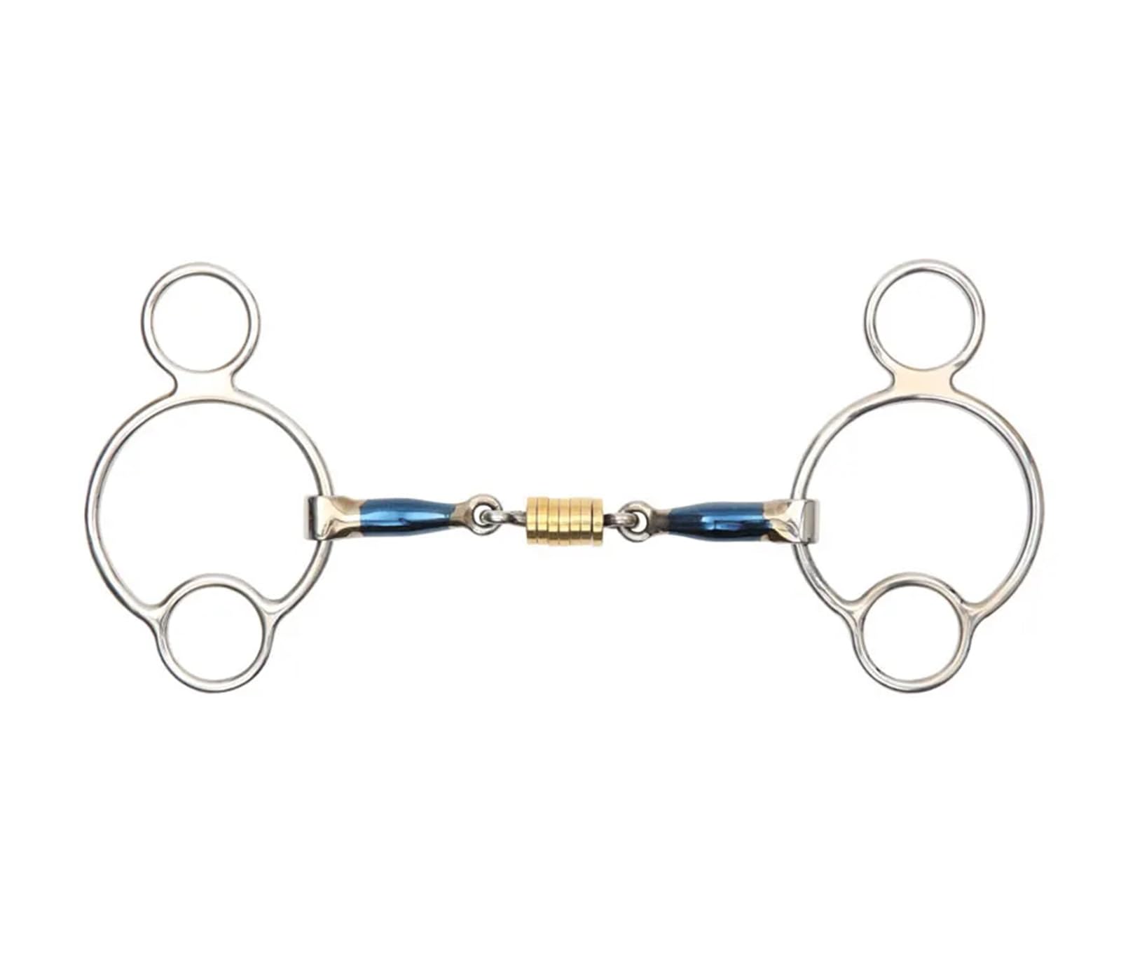 Shires Blue Sweet Iron Universal Horse Bit with Roller - Comfortable & Durable for Dressage, Jumping & Trail Riding