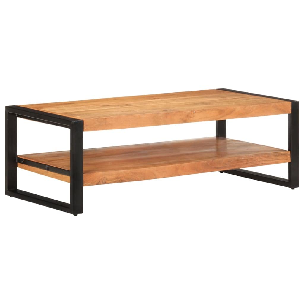 Industrial Coffee Table with Storage Shelves - 47.2