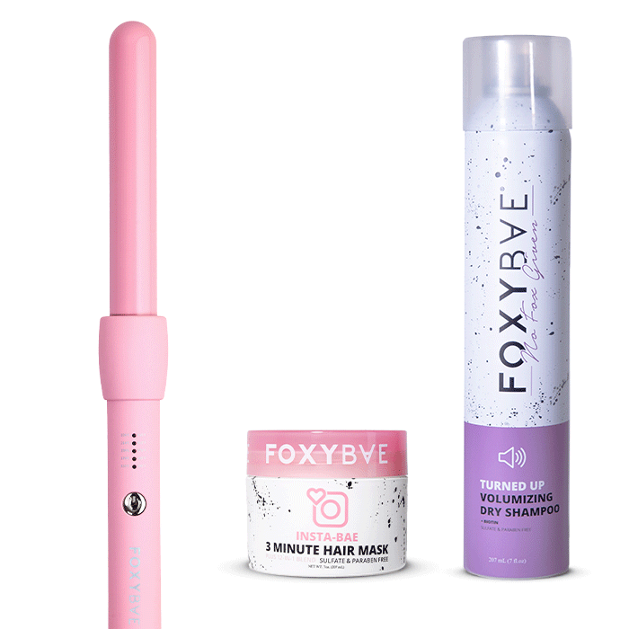 Bounce Bae Curler & 2 Haircare Products Bundle - Voluminous Curls & Healthy Hair Care Set for Styling at Home or Salon