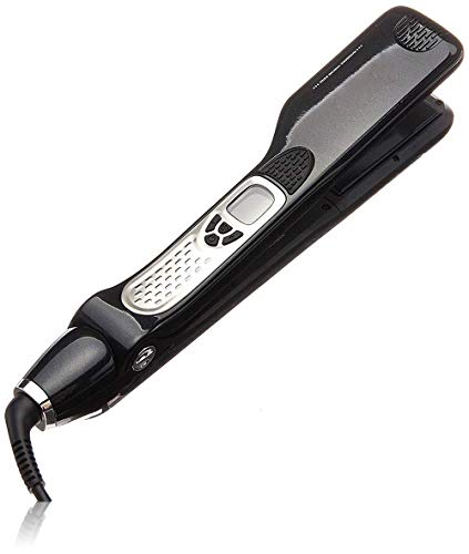 Dpliu Professional Steam Hair Straightener & Flat Iron - Nano Titanium Ceramic Curling Iron with Digital LCD, 5 Temp Settings & Removable Comb - Salon-Quality Hair Styling Tool for Smooth, Shiny Hair at Home or Salon