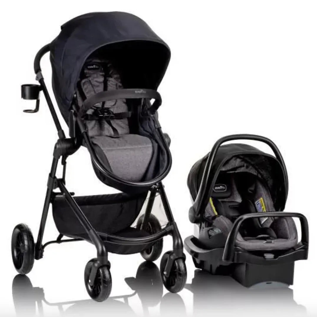 Pivot Modular Travel System with LiteMax Infant Car Seat & Anti-Rebound Bar - Casual Gray | Lightweight Stroller & Car Seat Combo for Newborns | Perfect for Air Travel, Shopping & Daily Outings